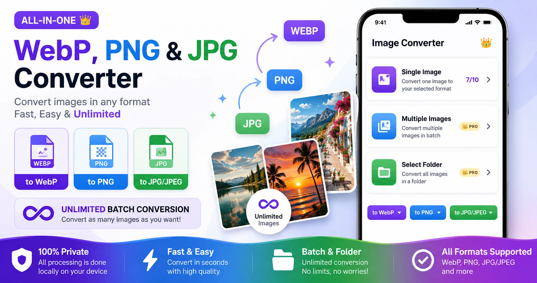 ImageX - to WebP PNG JPG HEIC screenshot