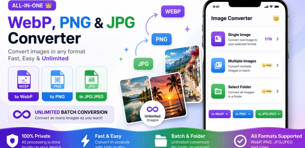 ImageX - to WebP PNG JPG HEIC screenshot